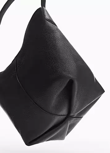 Carola Black Leather Bucket Bag by Mango | Look Again