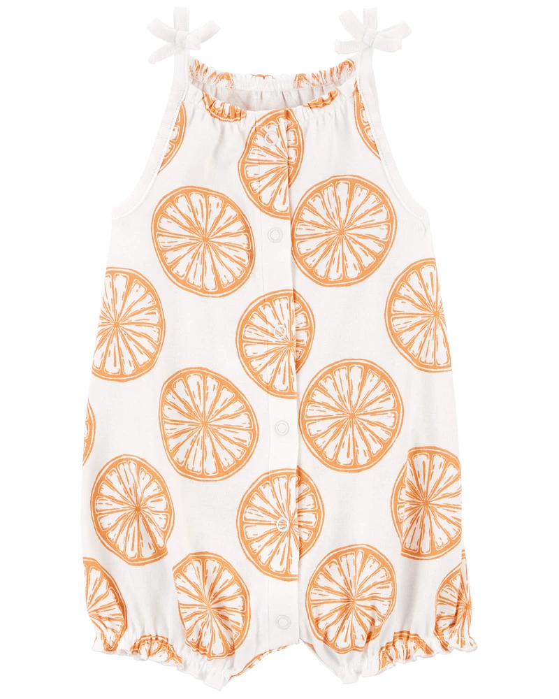 Carters Oshkosh Baby Orange Slice Snap-Up Cotton Romper