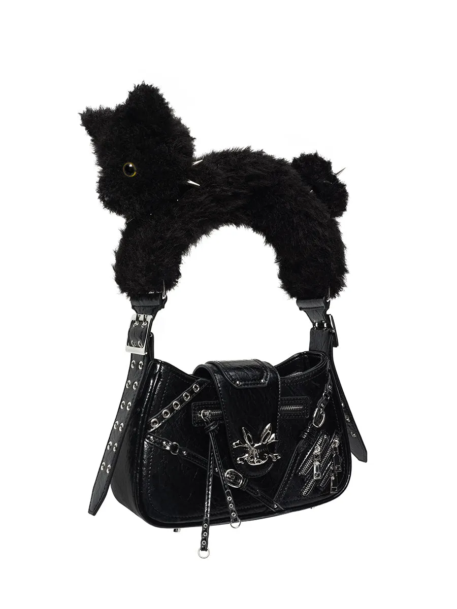 Cat Fancy Leather Nichi Cute Hand-Bag