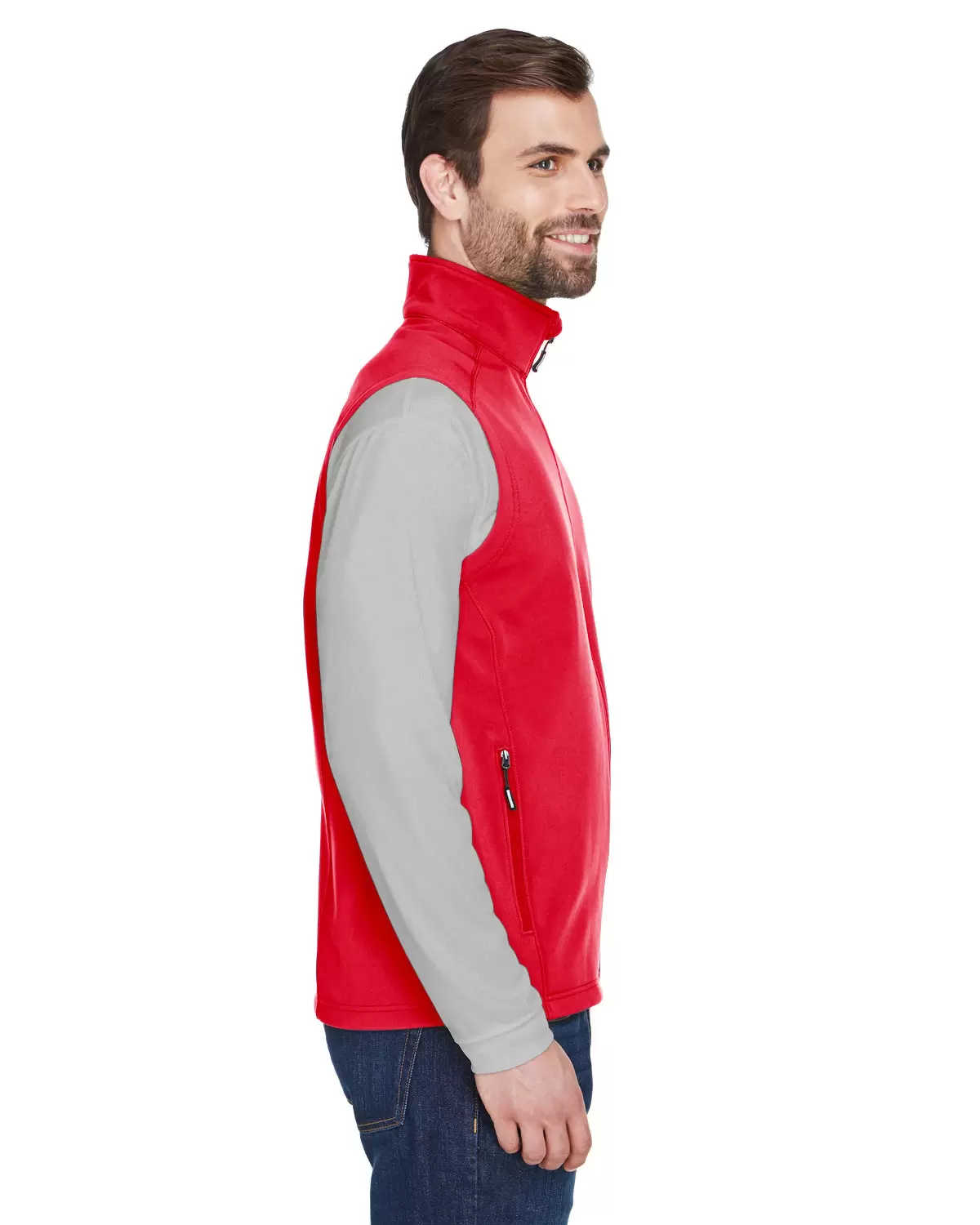 CE701 Ash City - Core 365 Men's Cruise Two-Layer Fleece Bonded Soft Shell Vest SKU: CE701