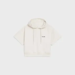 CELINE  |Cropped Celine hoodie in Cotton fleece