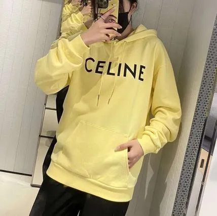 CELINE  |Loose Celine hoodie in Cotton fleece