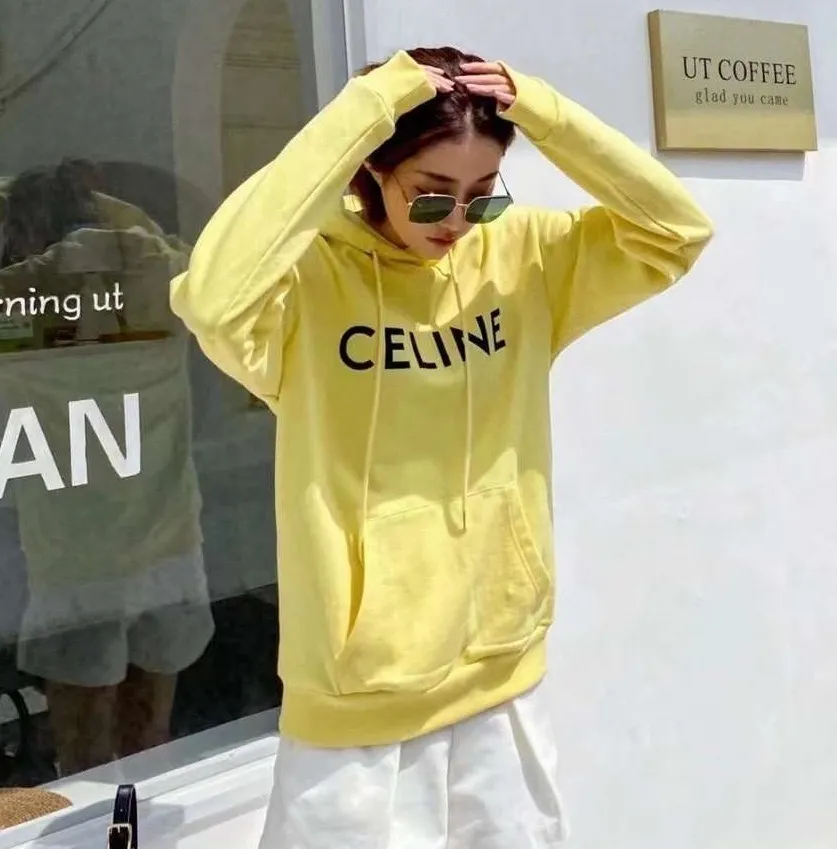 CELINE  |Loose Celine hoodie in Cotton fleece