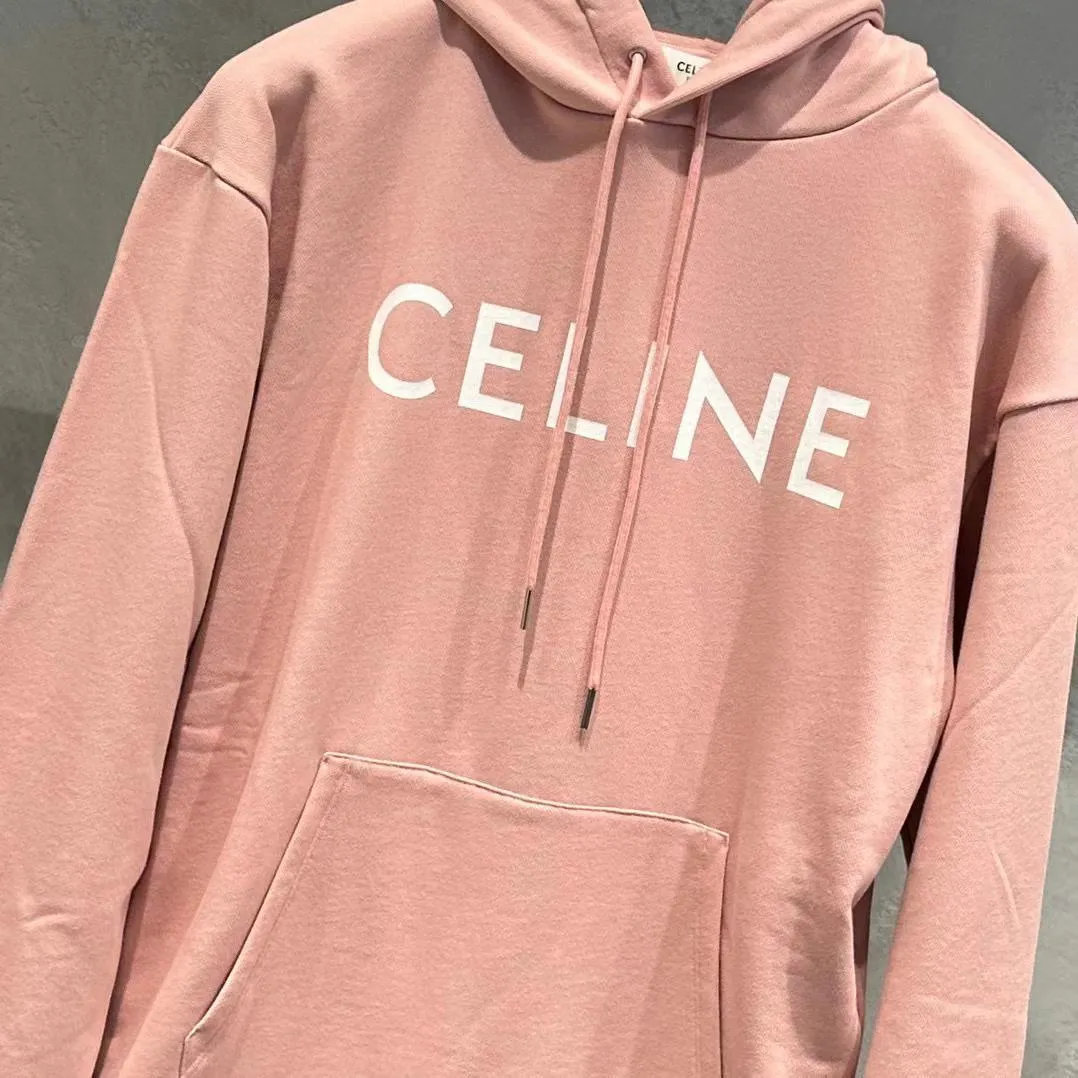 CELINE  |Loose Celine hoodie in Cotton fleece