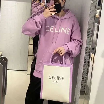 CELINE  |Loose Celine hoodie in Cotton fleece