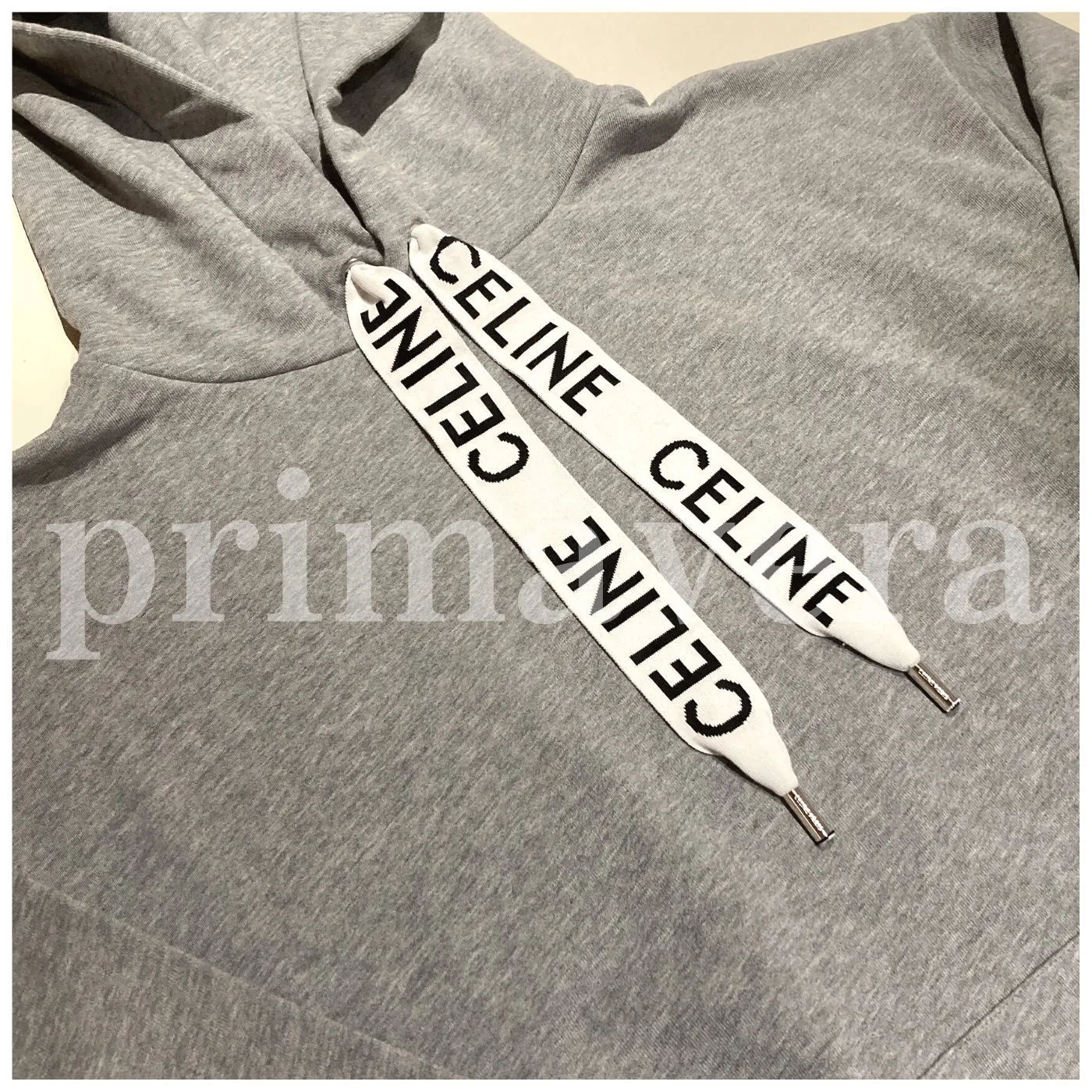 CELINE  |Loose hooded sweatshirt in cotton fleece