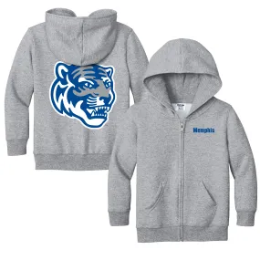 Chad & Jake  Memphis Tigers Toddler Heather Gray Logo Full-Zip Hoodie Jacket