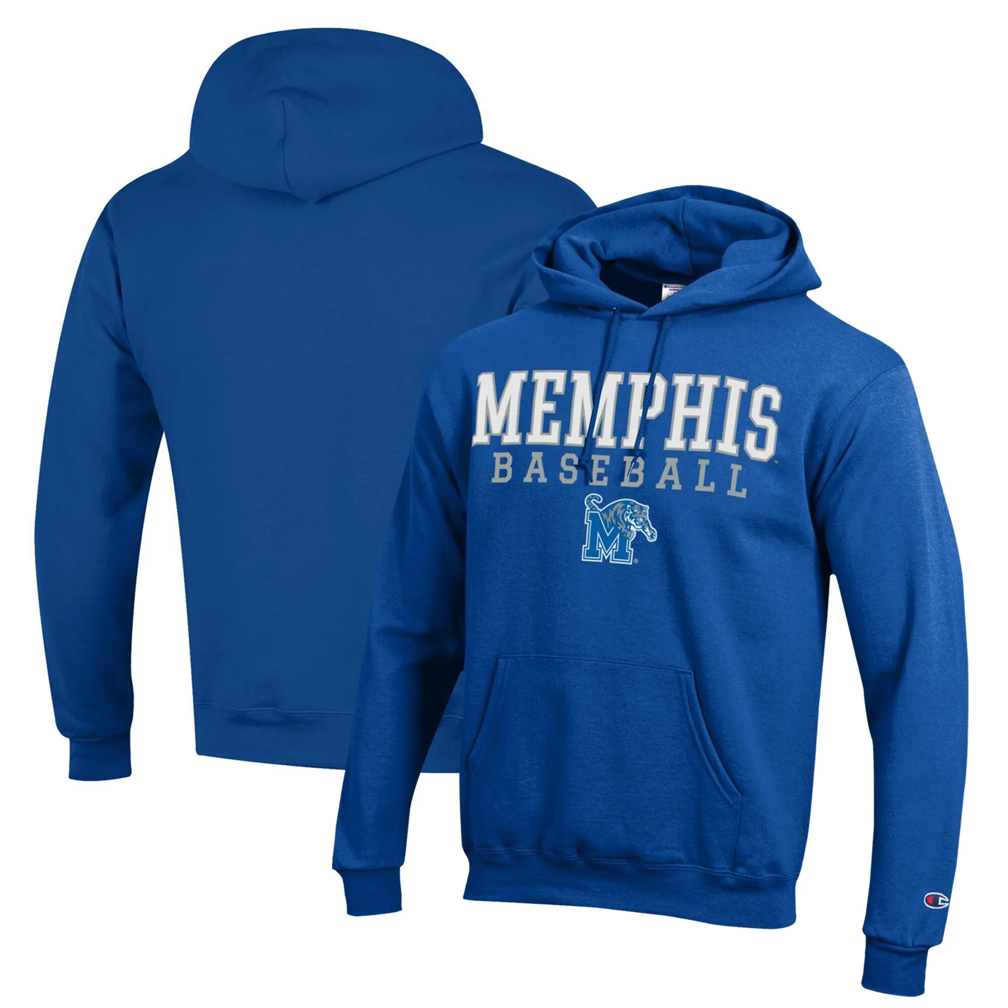 Champion  Memphis Tigers Royal Stack Baseball Powerblend Pullover Hoodie