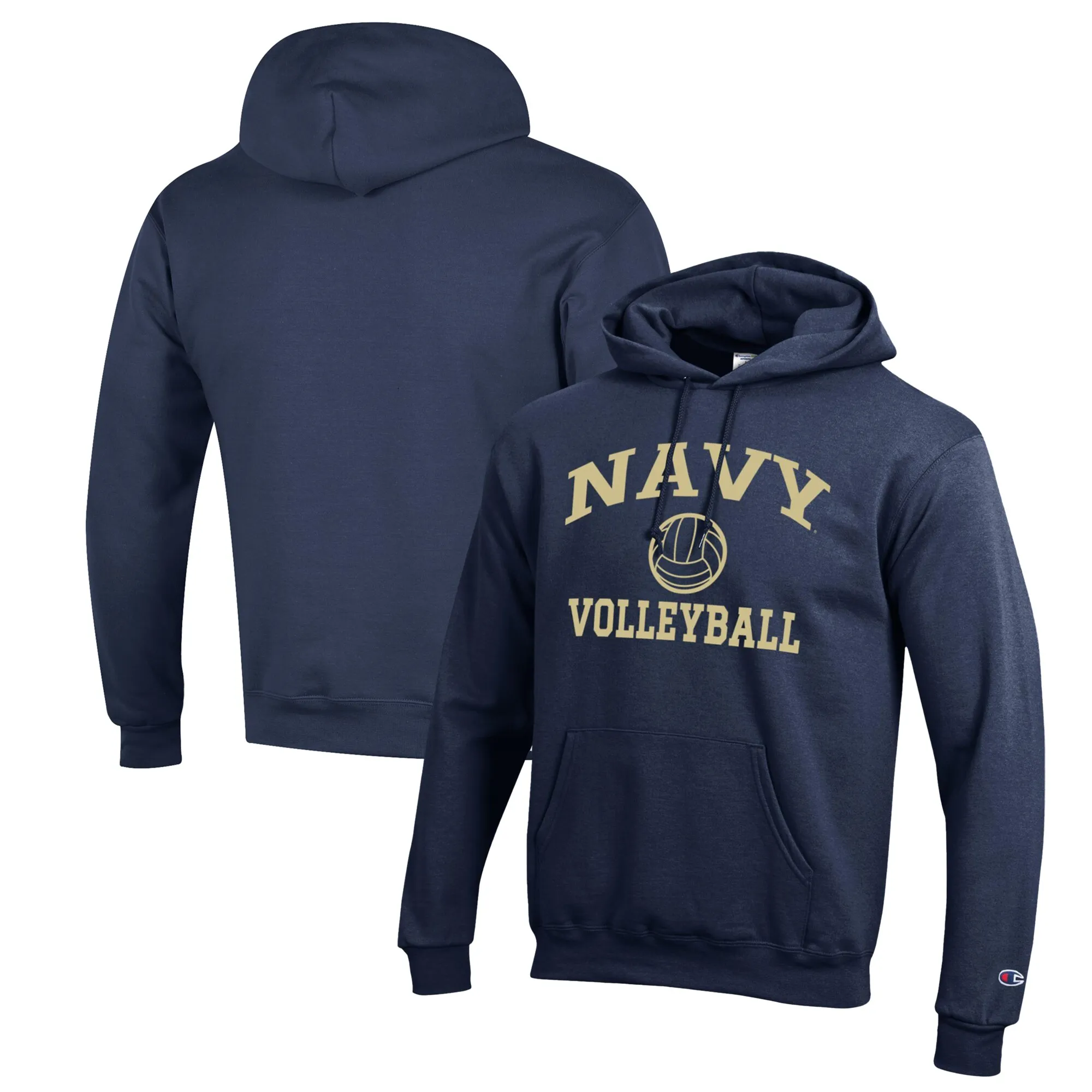 Champion Navy Midshipmen Navy Volleyball Icon Powerblend Pullover Hoodie