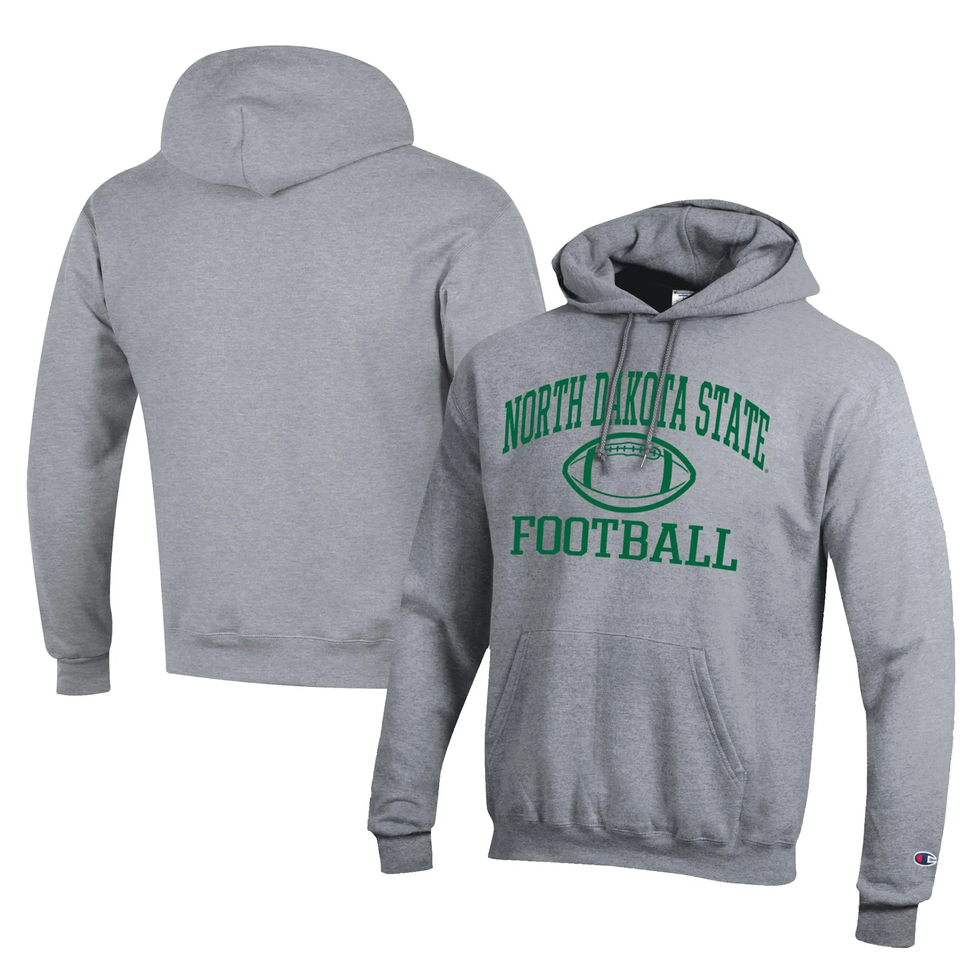 Champion  NDSU Bison Gray Football Eco Powerblend Pullover Hoodie