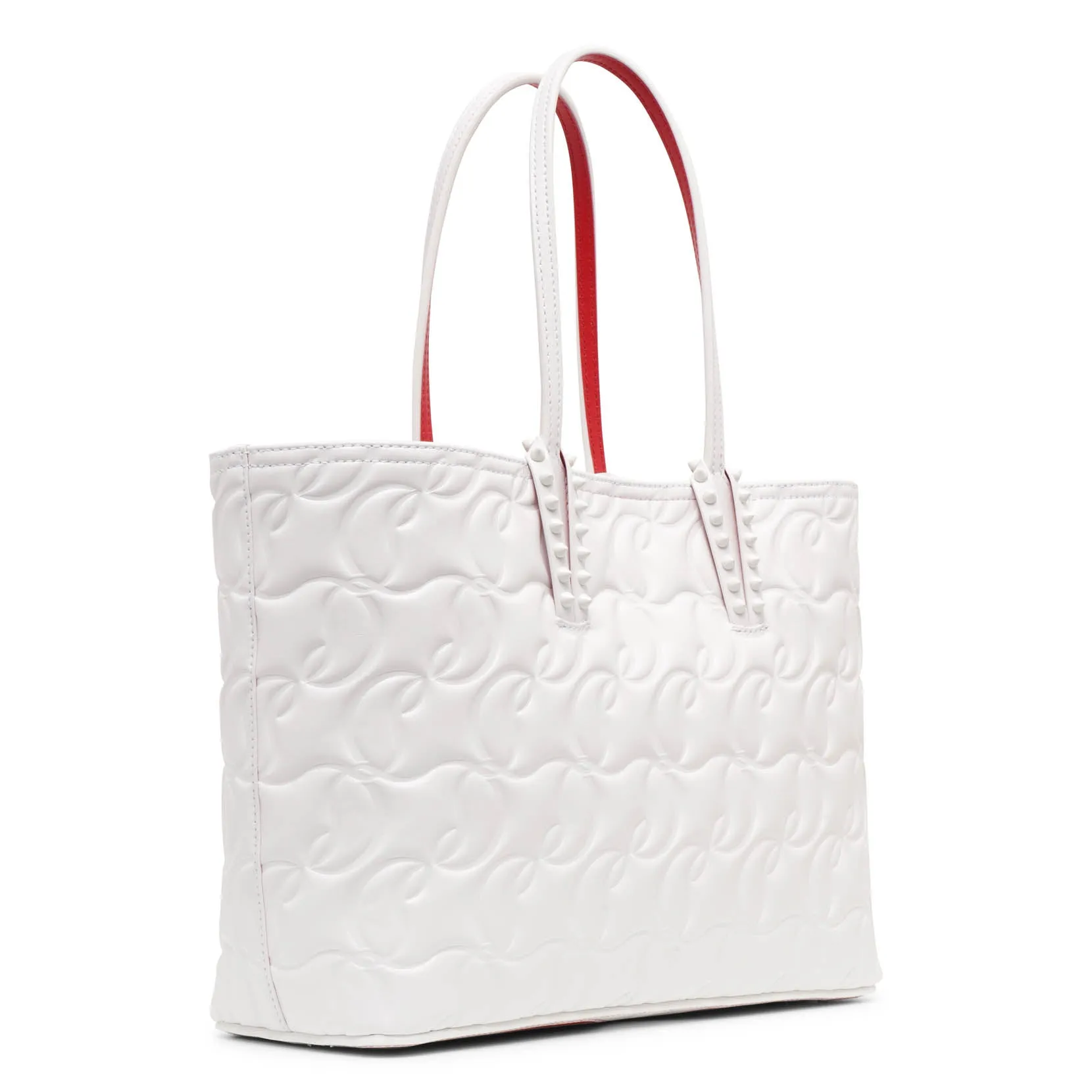 Christian Louboutin Cabata small white leather bag