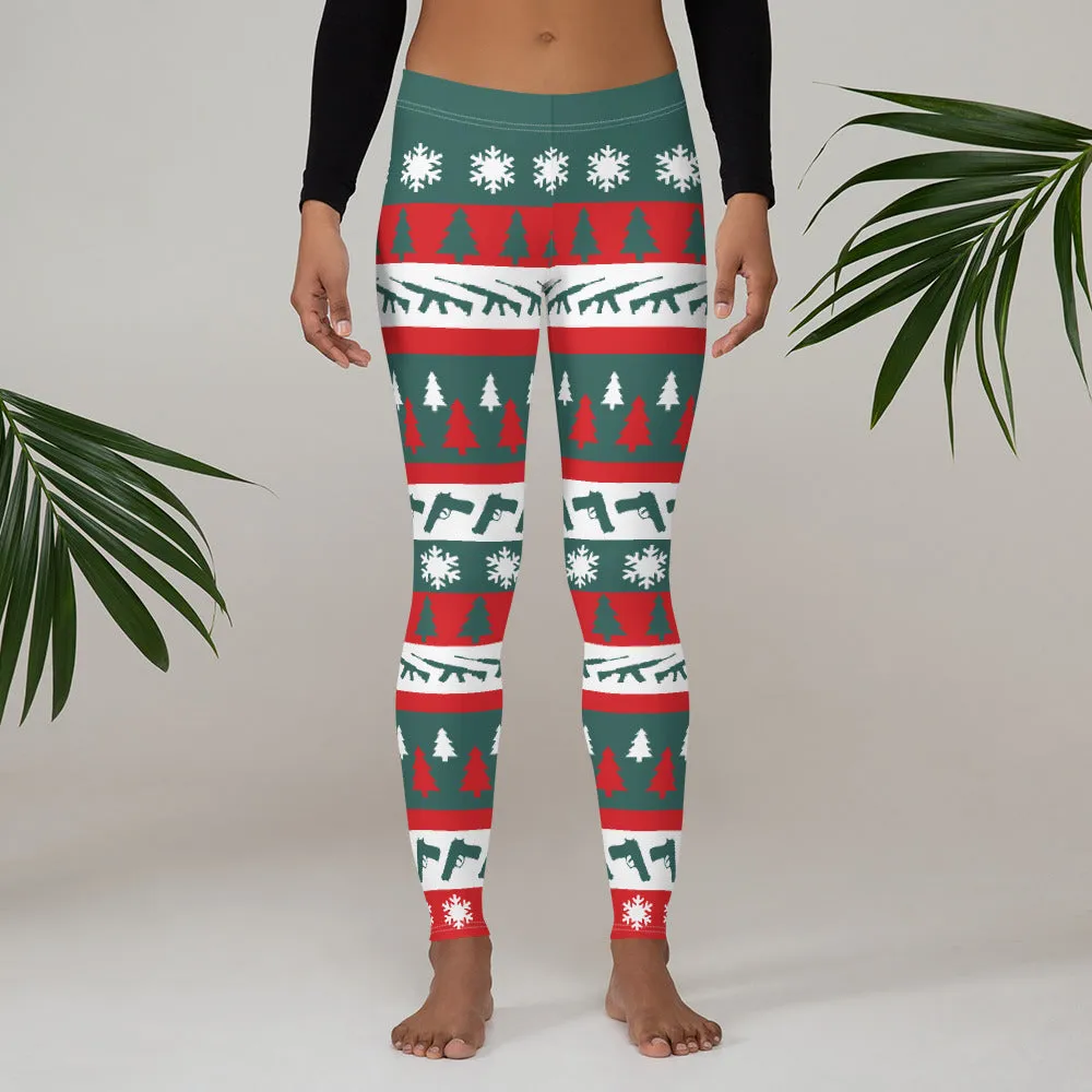 Christmas and Guns Leggings