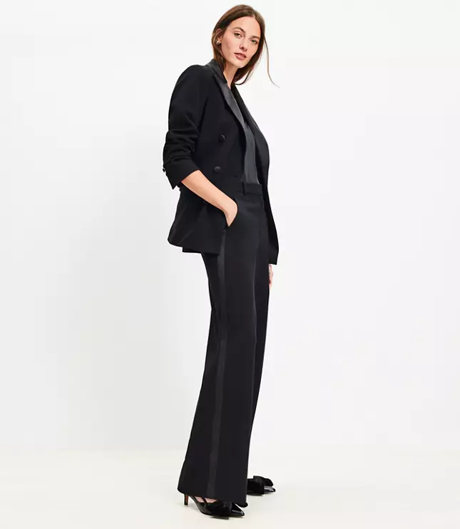 Clean Wide Leg Pants Tuxedo Stripe