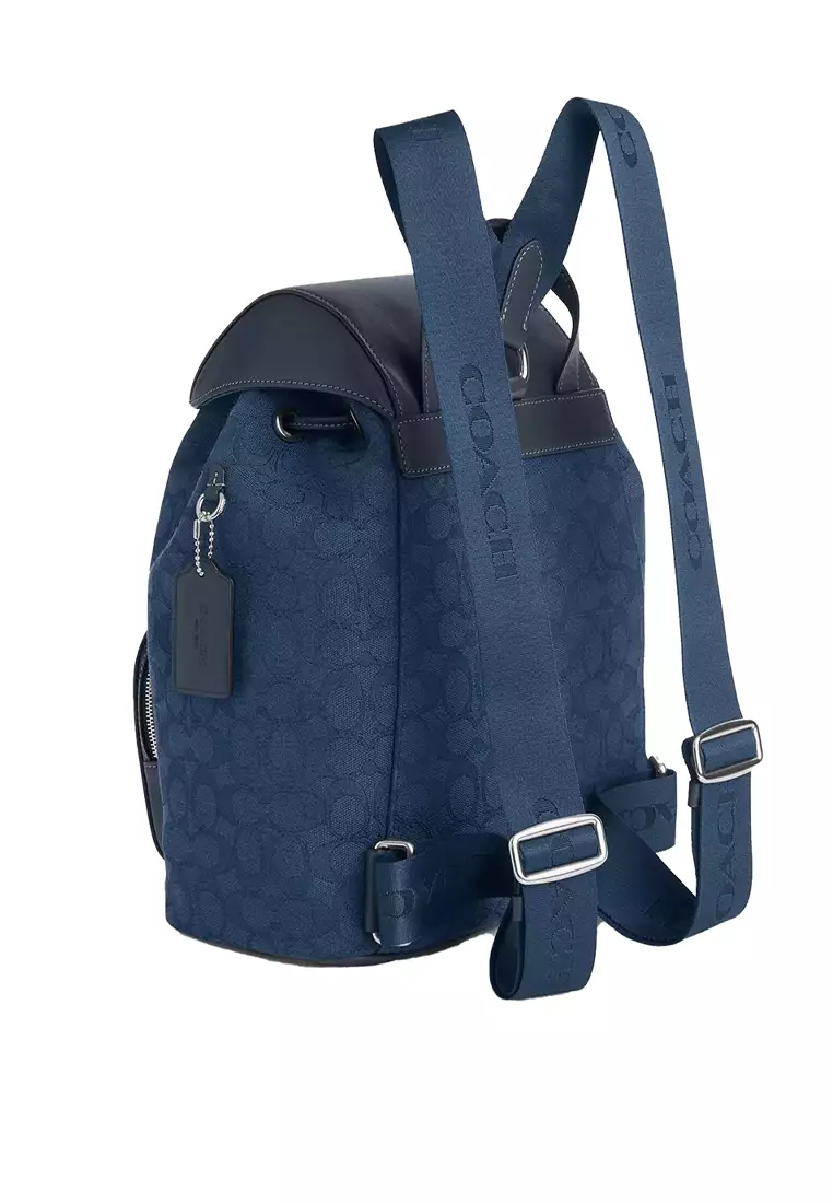 Coach COACH Pace Large Backpack In Signature Jacquard Dark Denim CT812