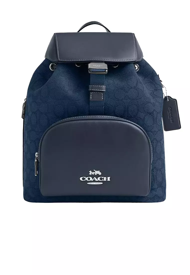 Coach COACH Pace Large Backpack In Signature Jacquard Dark Denim CT812