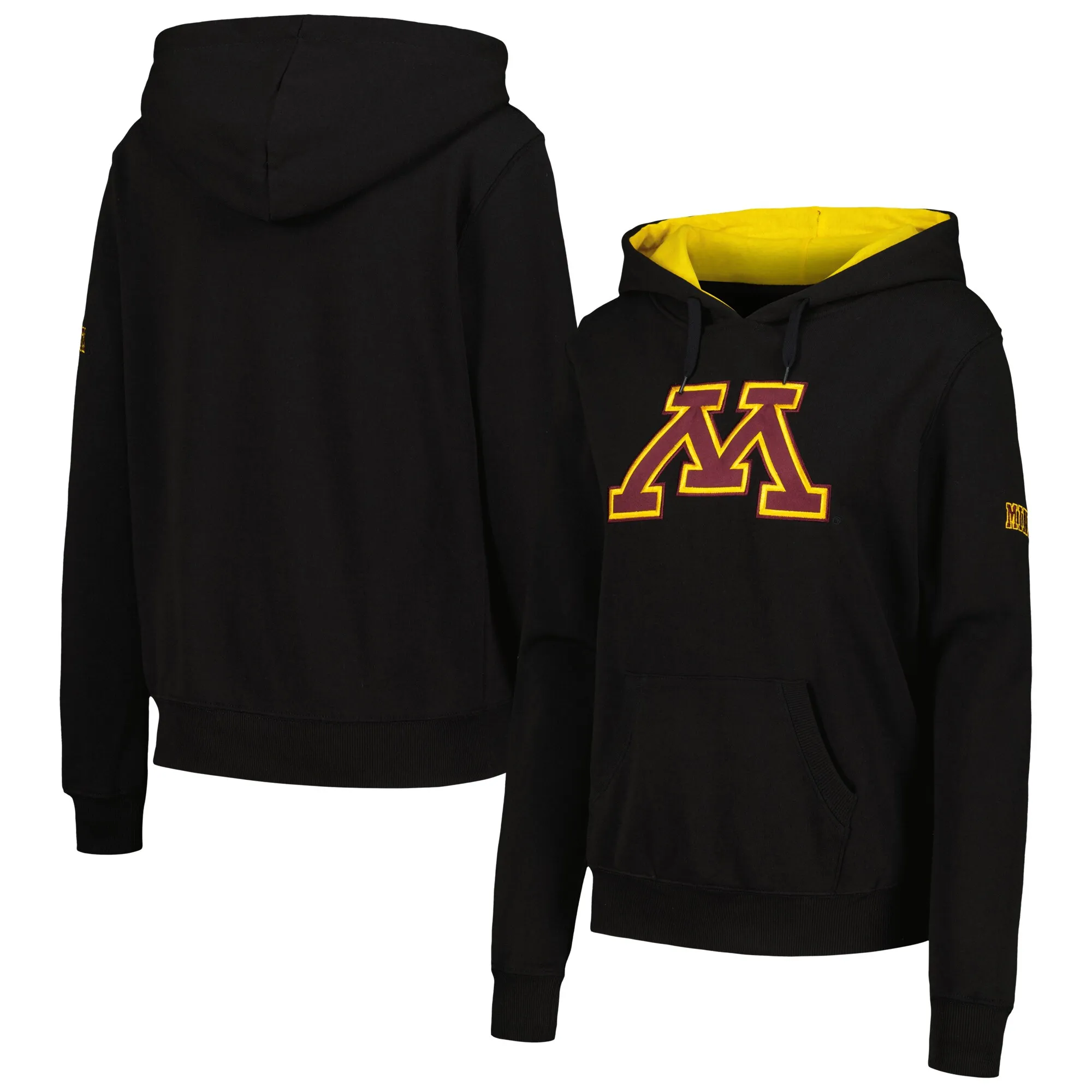 Colosseum  Minnesota Golden Gophers Women's Black Big Logo Pullover Hoodie