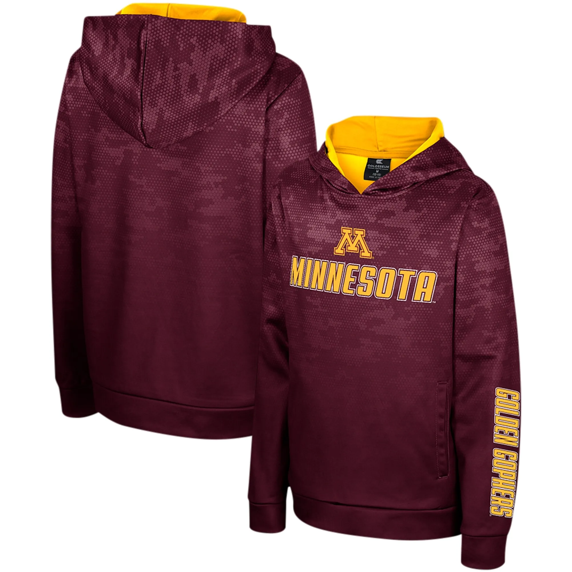 Colosseum Minnesota Golden Gophers Youth Maroon High Voltage Pullover Hoodie