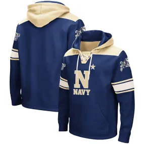 Colosseum Navy Midshipmen Navy 2.0 Lace-Up Pullover Hoodie