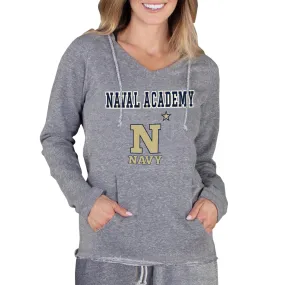 Concepts Sport Navy Midshipmen Women's Gray Mainstream Lightweight Terry Pullover Hoodie