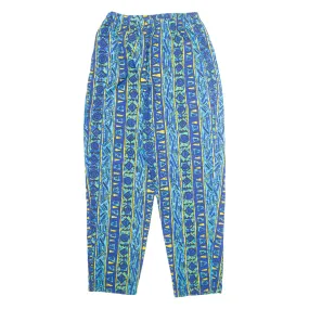 Crazy Pattern Mens Trousers Blue Regular Tapered W26 L28