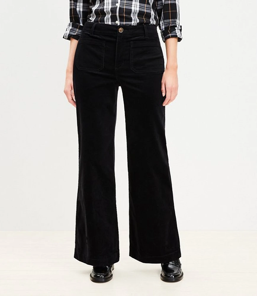 Curvy Palmer Wide Leg Pants in Brushed Corduroy