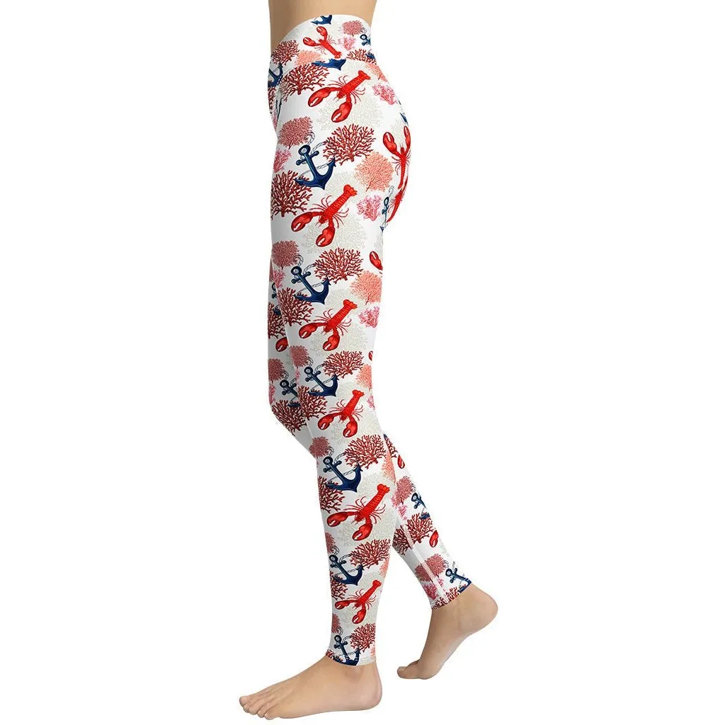 Cute Lobster Yoga Leggings