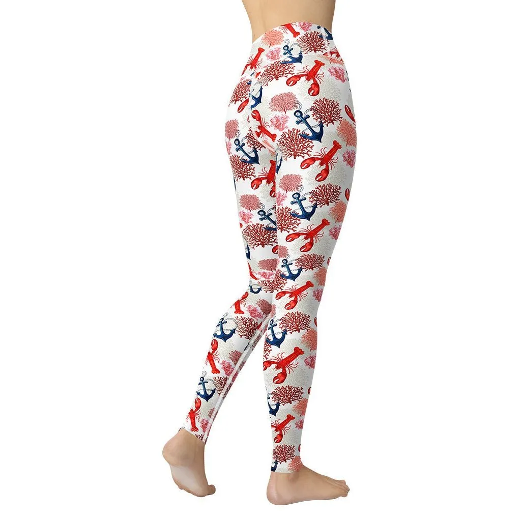 Cute Lobster Yoga Leggings