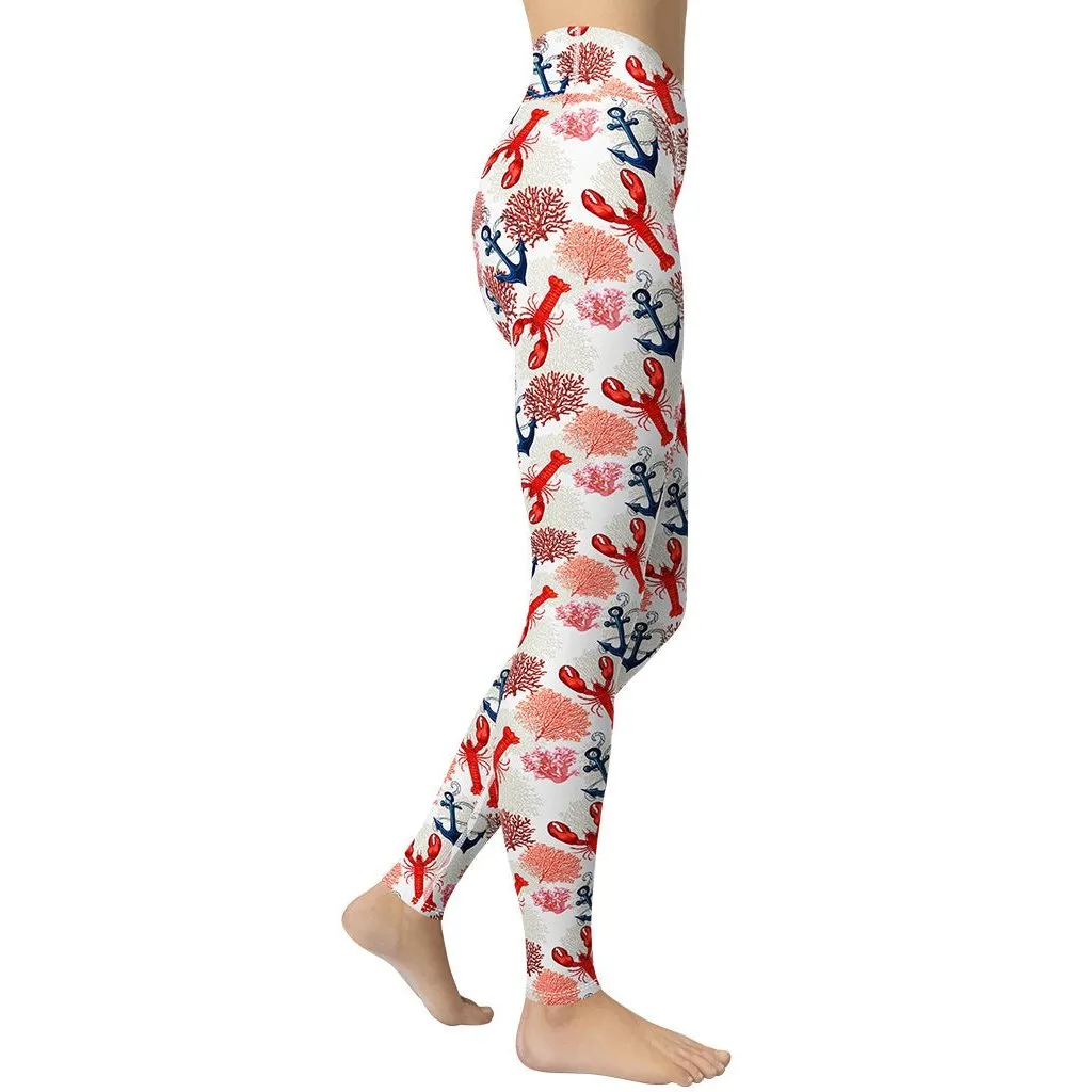 Cute Lobster Yoga Leggings