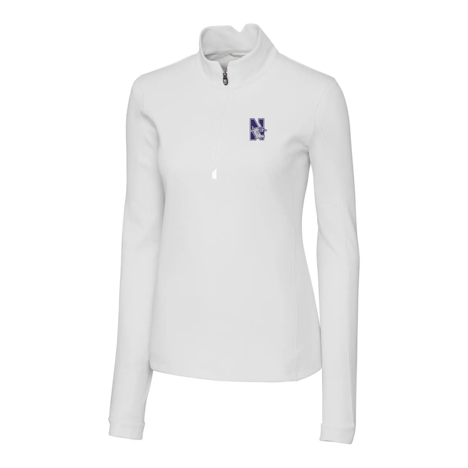 Cutter & Buck Northwestern Wildcats Women's White Traverse Half-Zip Pullover Jacket