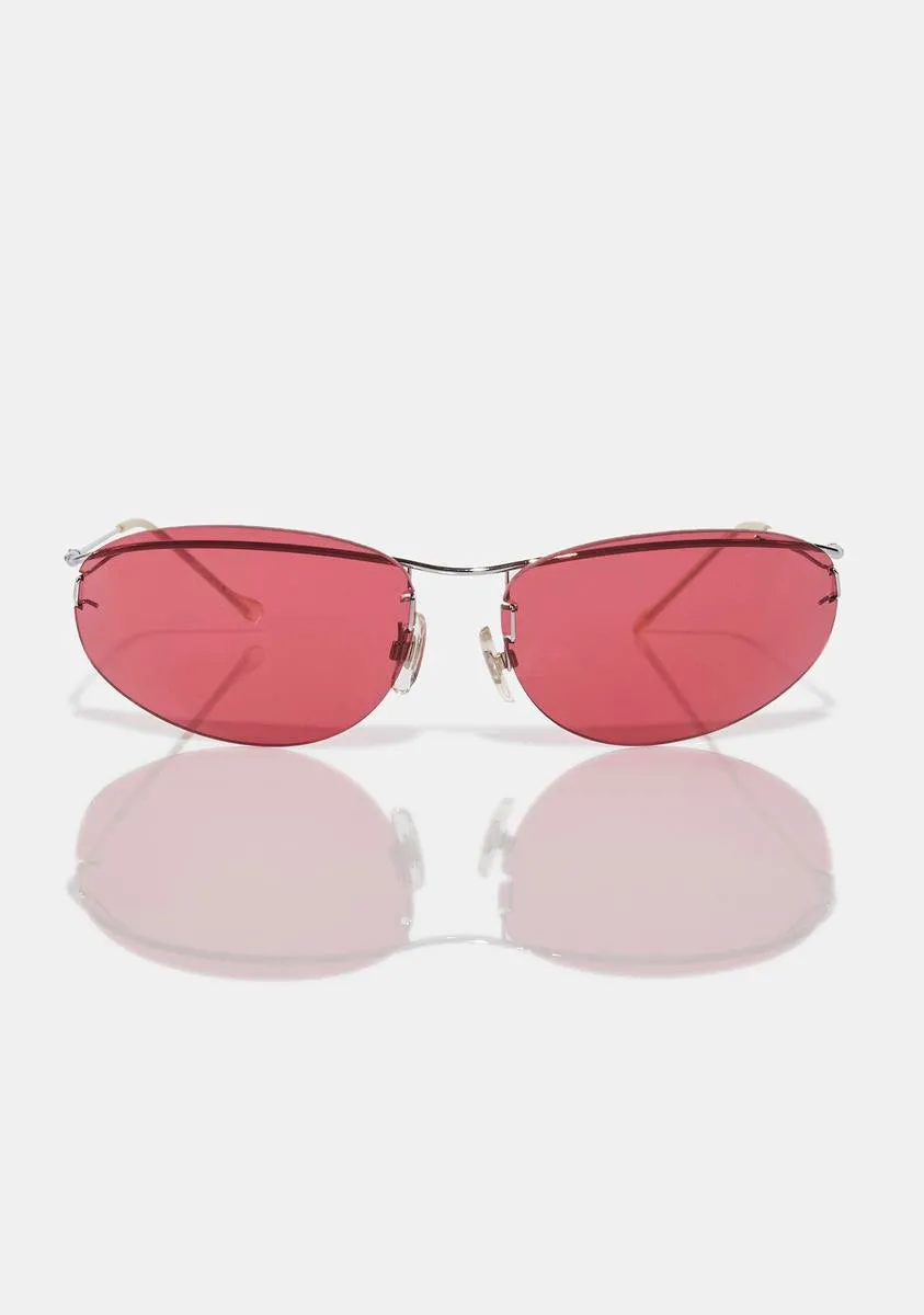 Deleon Fuchsia Rimless Sunglasses-