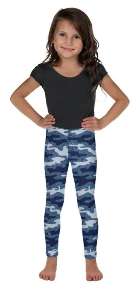 Denim Camo Print Kid's Leggings