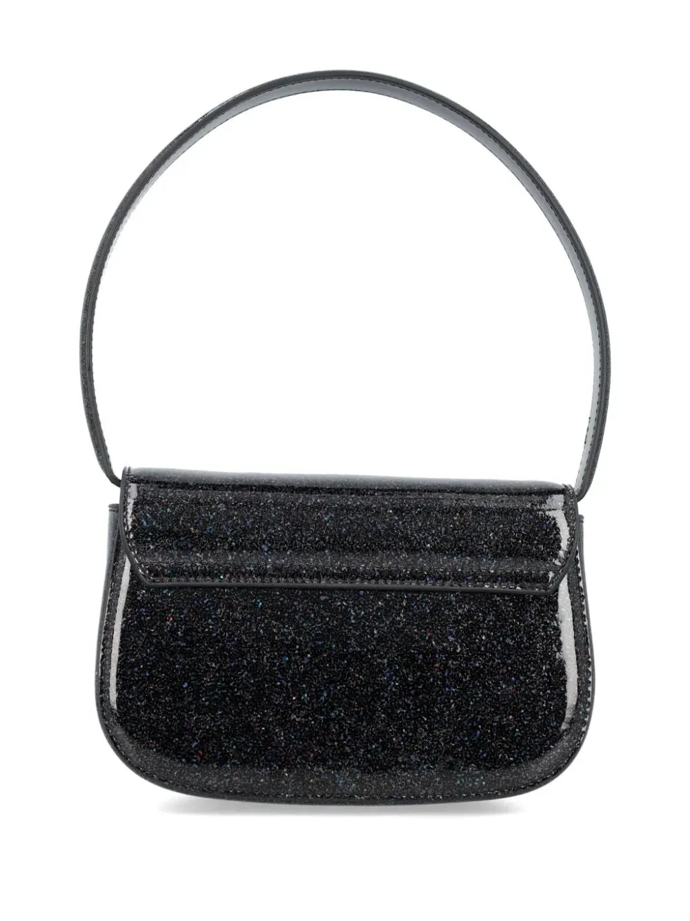 DIESEL Black Glitter Shiny Leather 1DR Bag