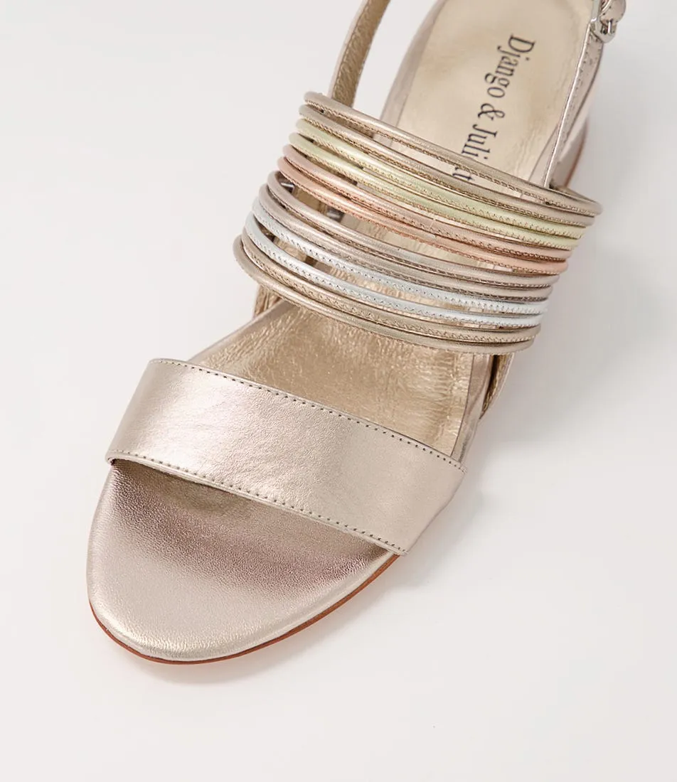 DJANGO & JULIETTE Talisa Platino Metallic Multi Sandals