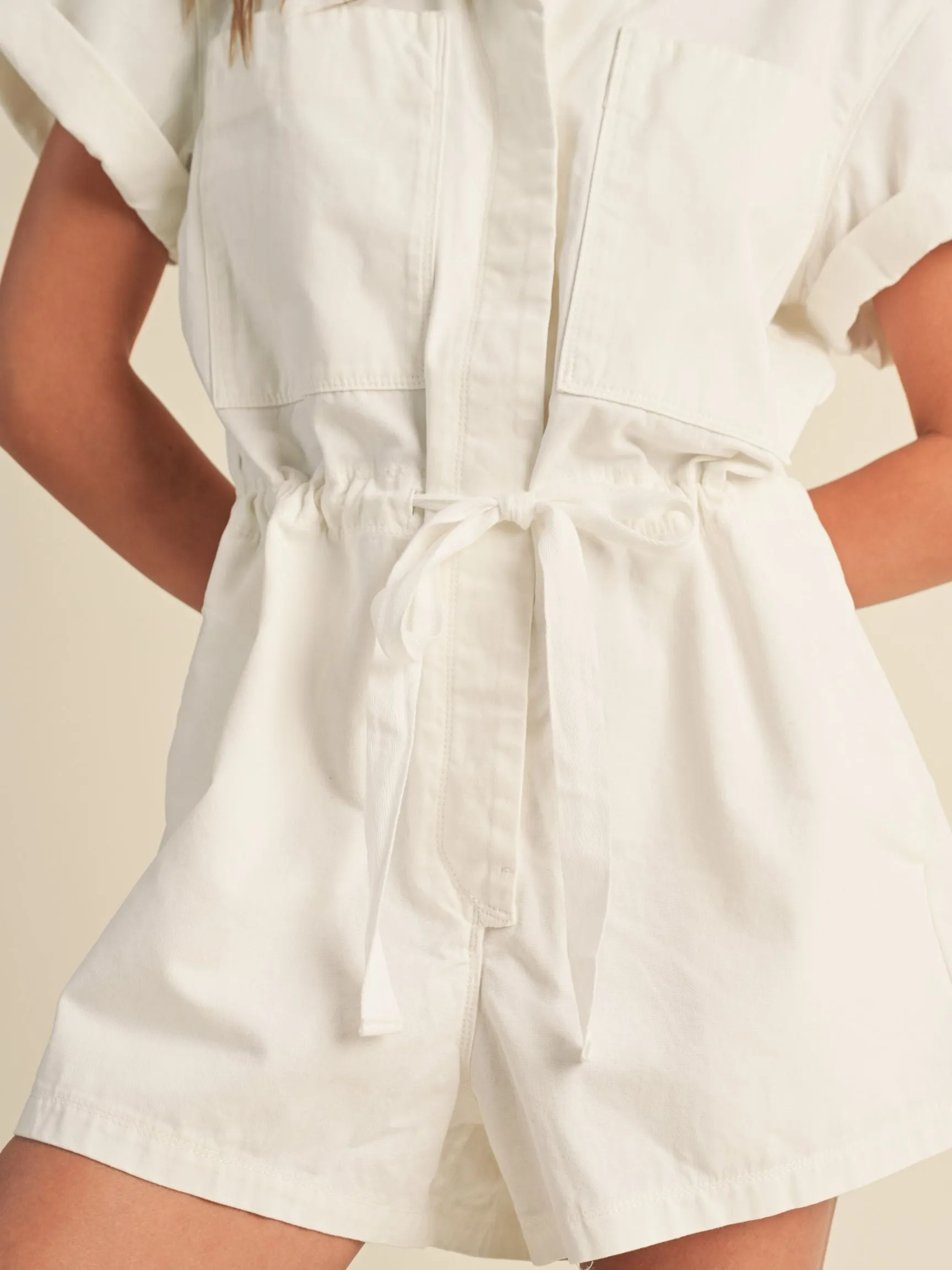 Emery Washed Denim Romper