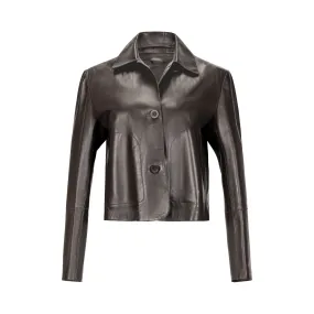 Emy Leather Jacket - Brown