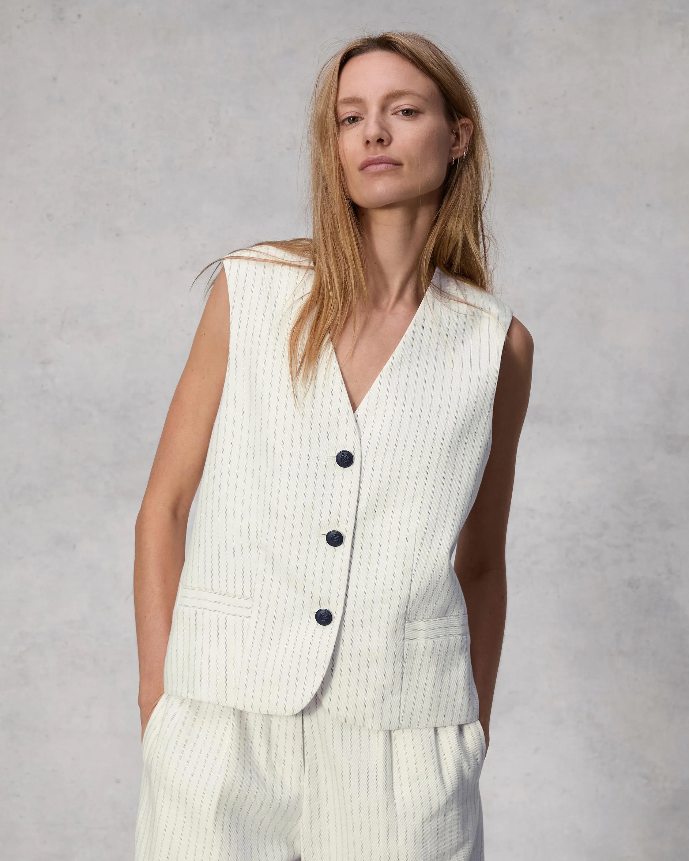 Erin Cotton Linen Vest