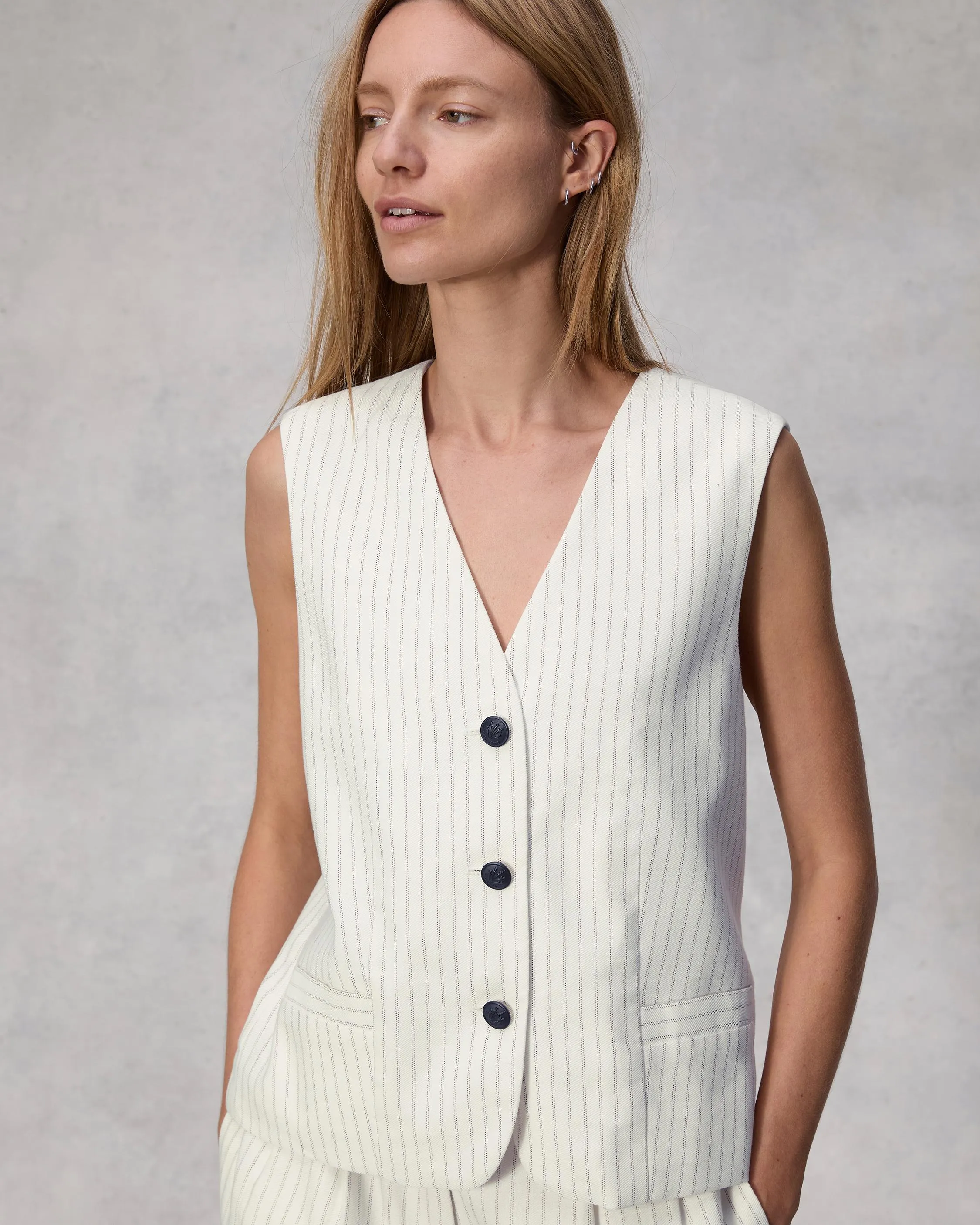 Erin Cotton Linen Vest