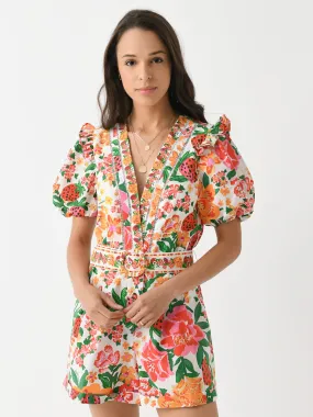     FARM RIO  Women's Flowerful Sketch Romper    