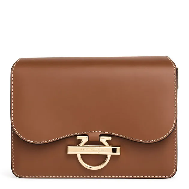 Ferragamo Joanne tan leather shoulder bag