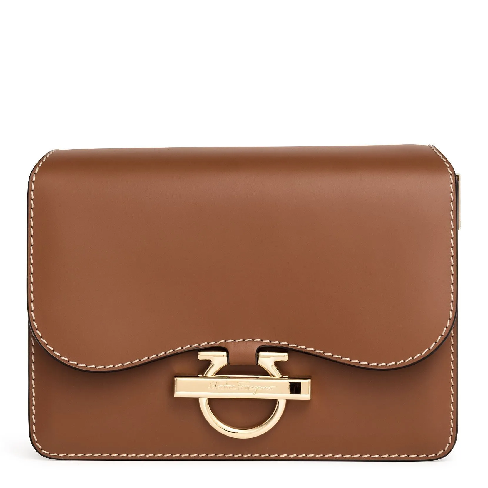 Ferragamo Joanne tan leather shoulder bag