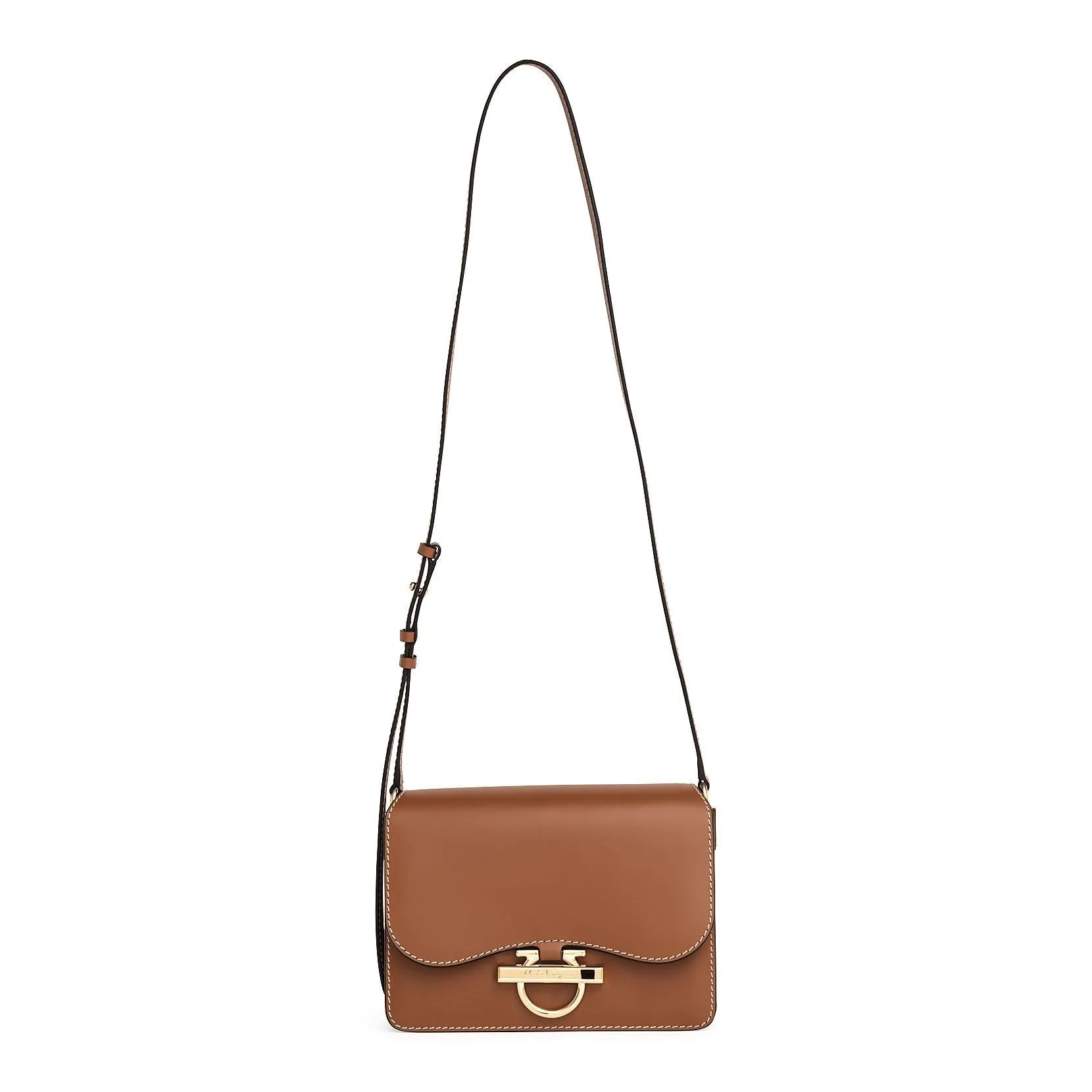 Ferragamo Joanne tan leather shoulder bag