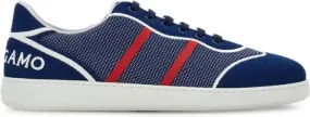 Ferragamo logo-embroidered panelled sneakers Blue