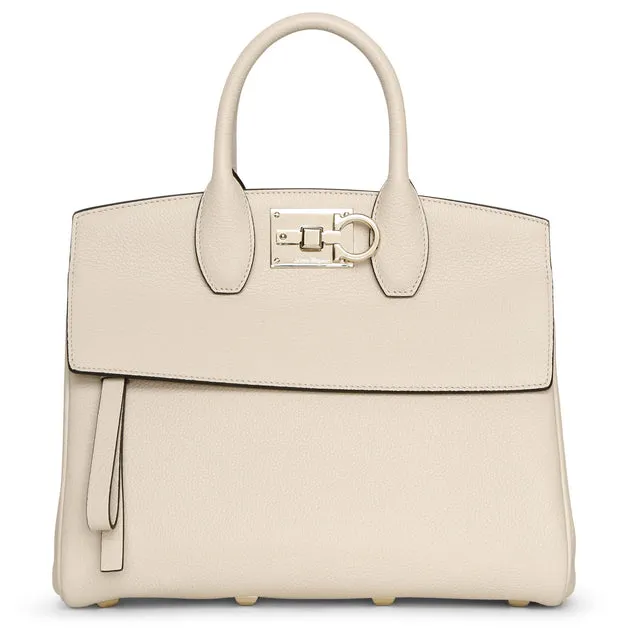 Ferragamo The Studio Small off white leather bag