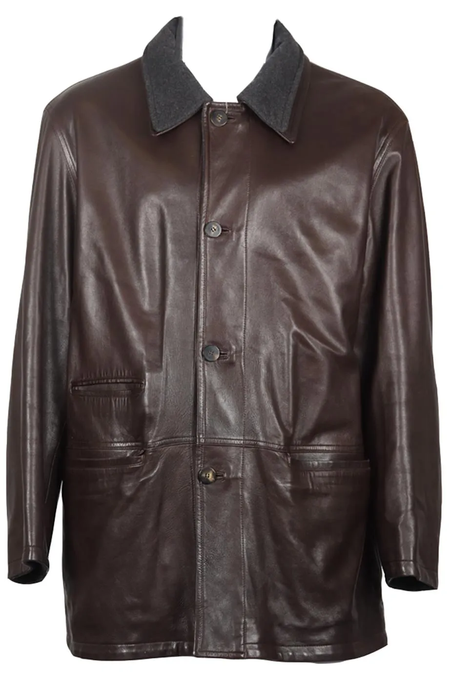 FERREGAMO MEN'S LEATHER JACKET IT 54 UK/US CHEST 44