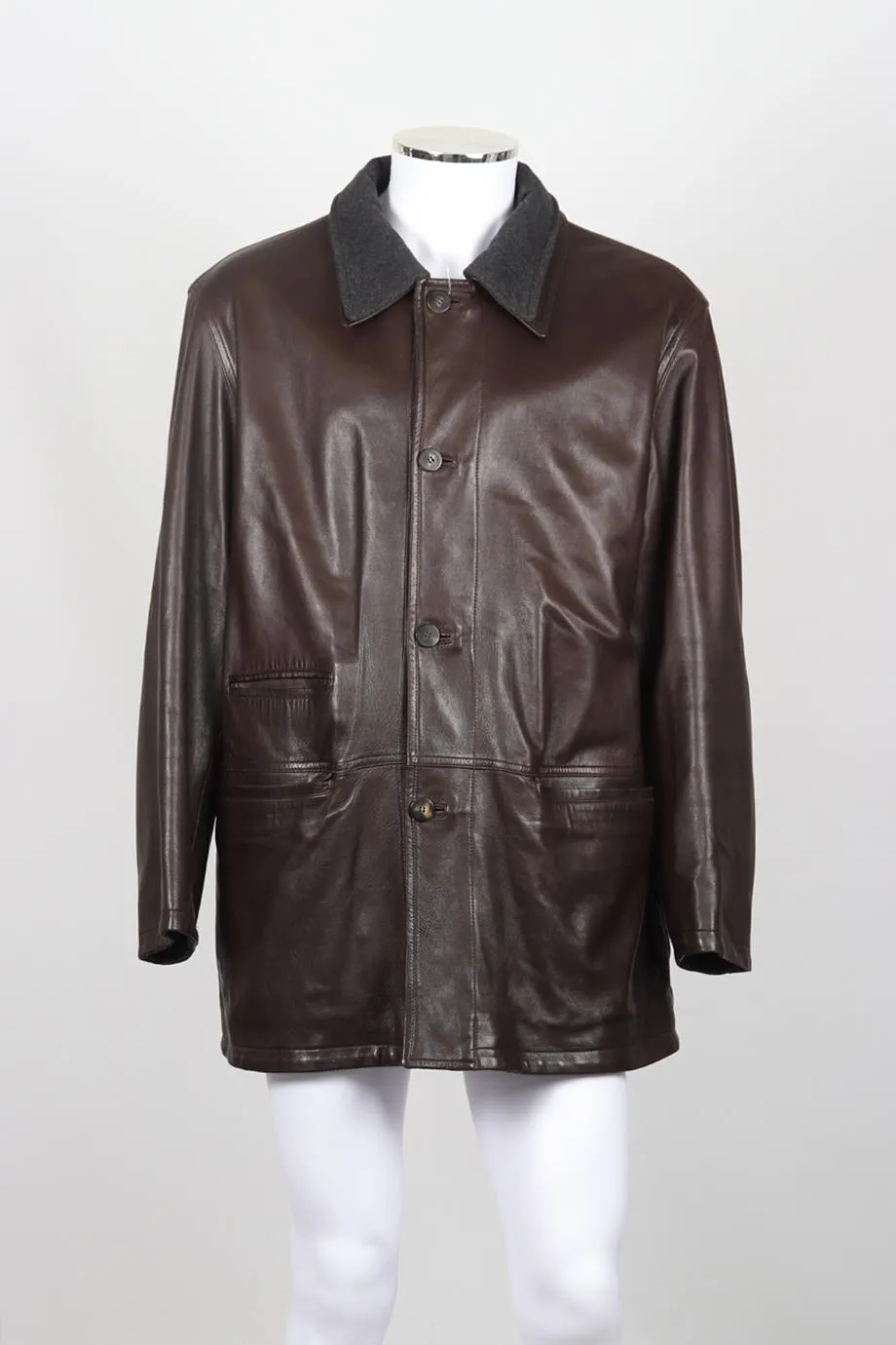 FERREGAMO MEN'S LEATHER JACKET IT 54 UK/US CHEST 44