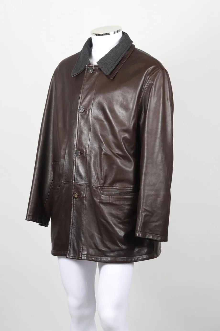 FERREGAMO MEN'S LEATHER JACKET IT 54 UK/US CHEST 44