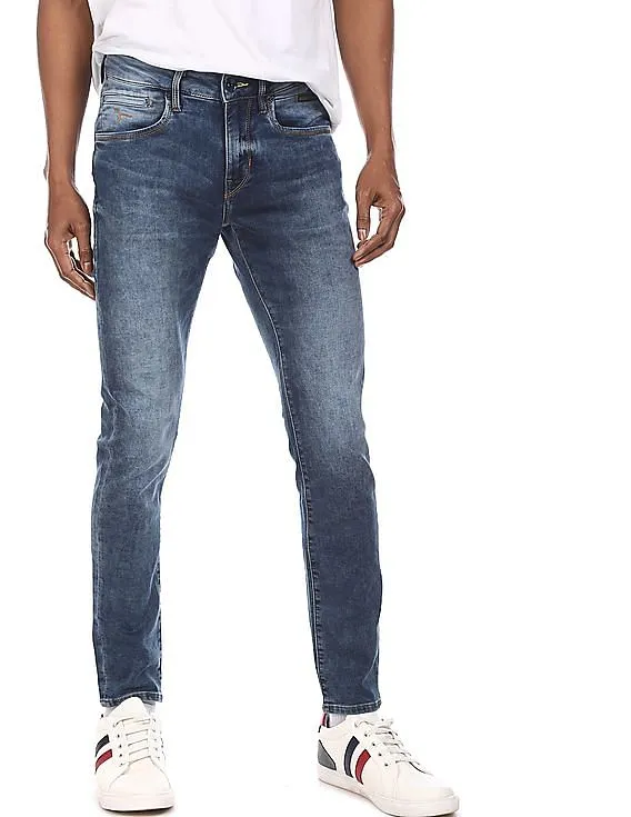 Flying Machine Men Blue Low Rise Skinny Jackson Fit Jeans