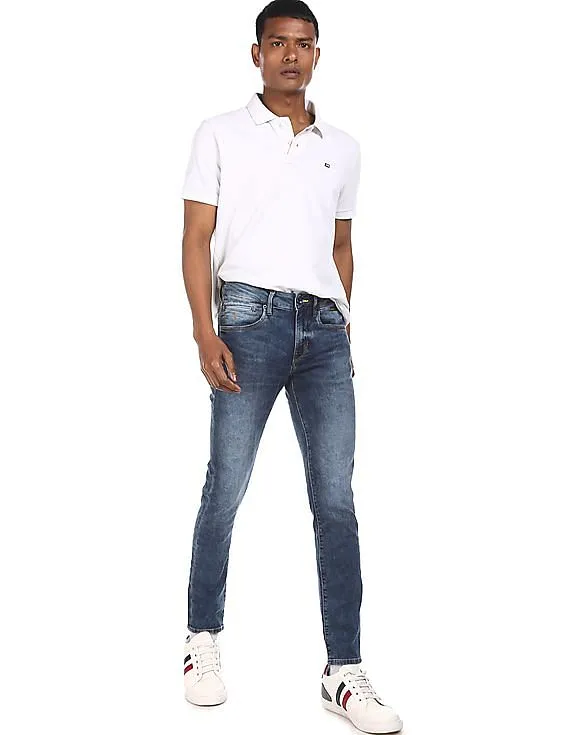 Flying Machine Men Blue Low Rise Skinny Jackson Fit Jeans