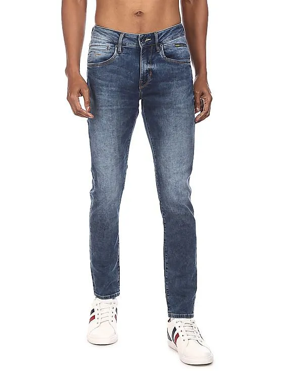 Flying Machine Men Blue Low Rise Skinny Jackson Fit Jeans