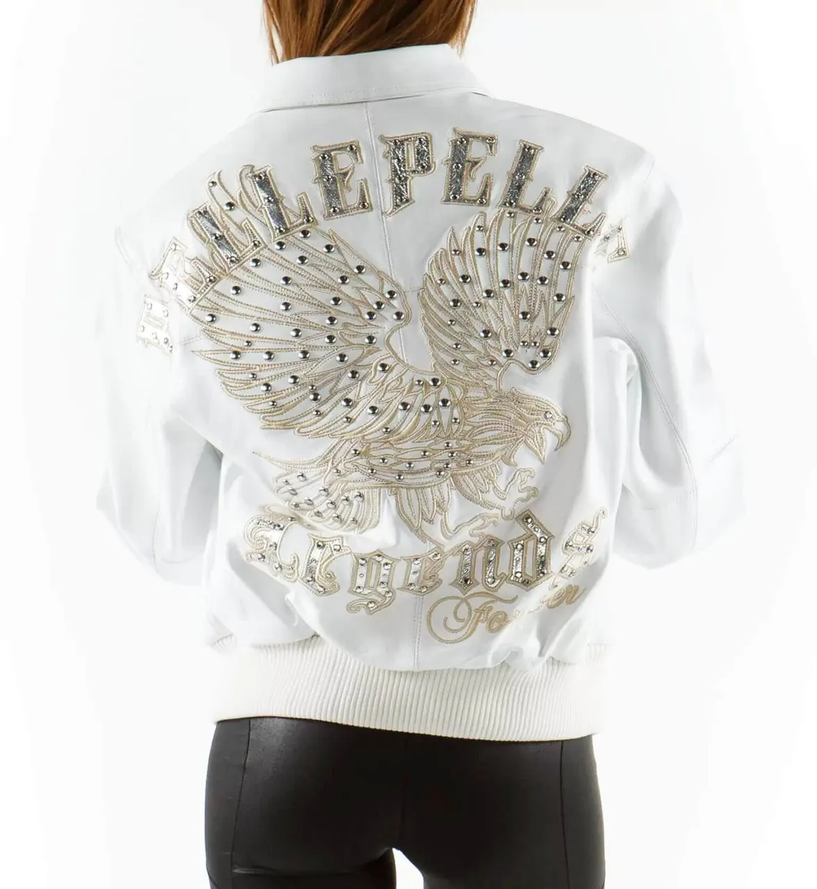 Forever Eagle Pelle Pelle Legends White Leather Jacket